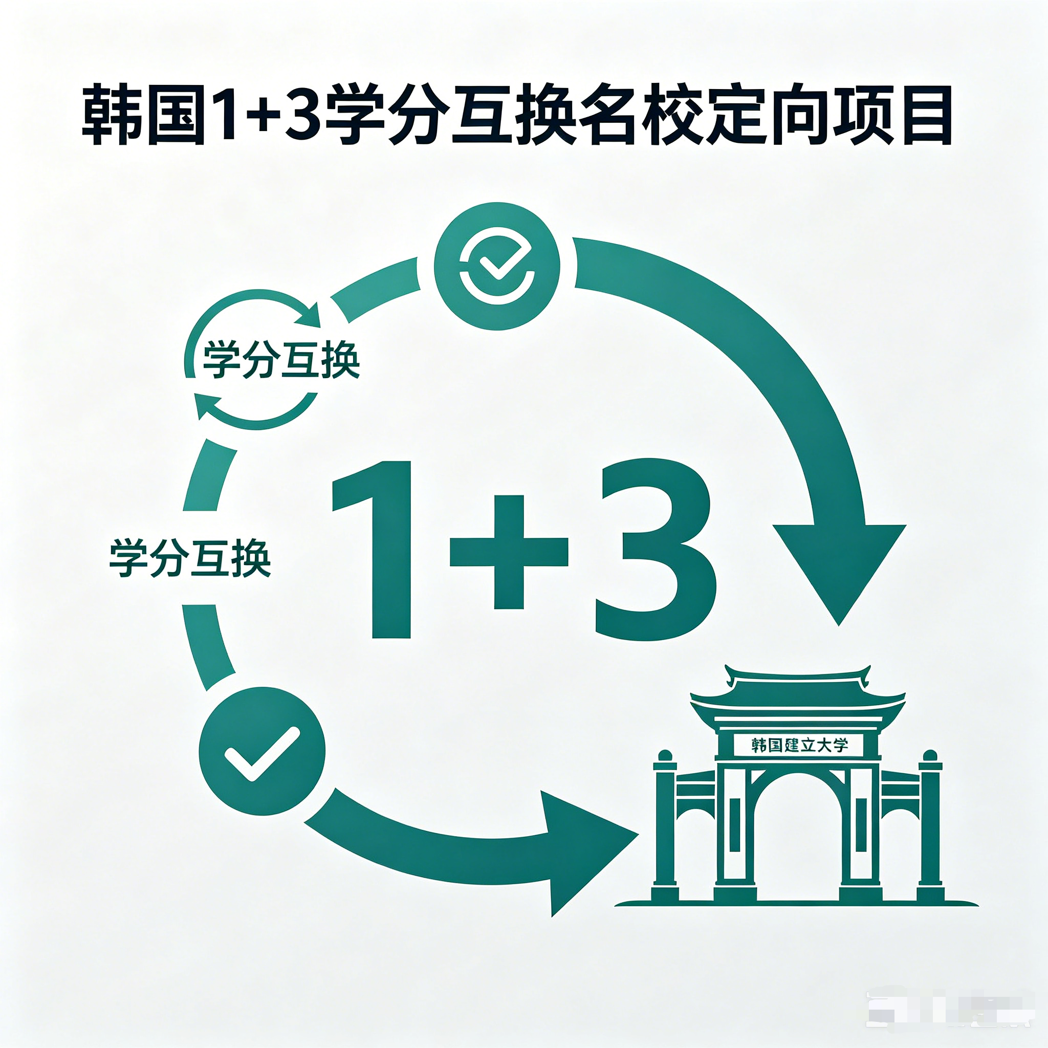 江苏韩国留学1+3学分互换项目（名校定向）